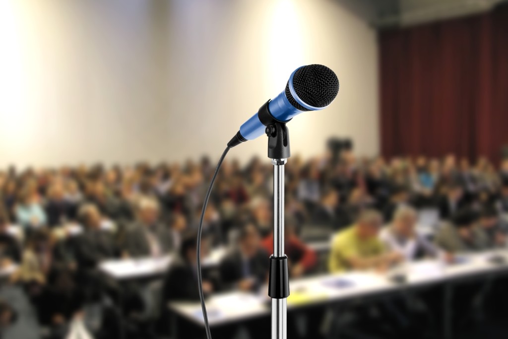 Microphone-at-conference